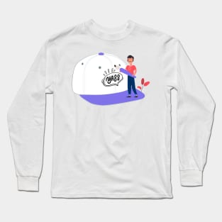 graphic designer Draws on a cap Long Sleeve T-Shirt